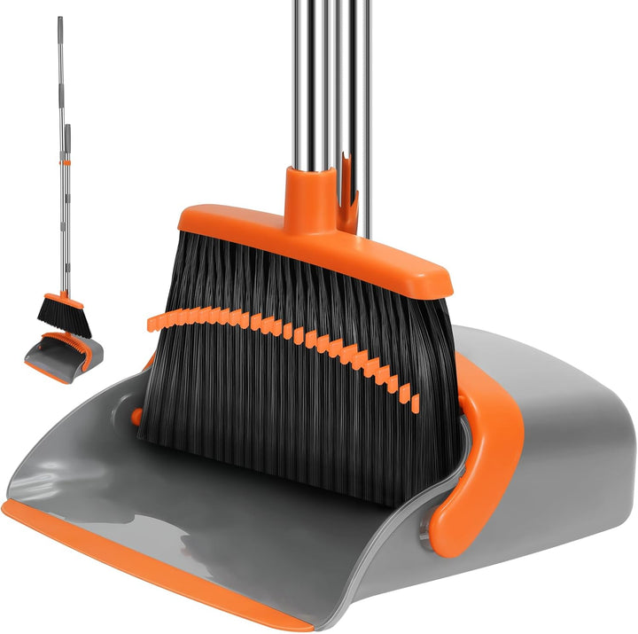 52-In Adjustable Broom & Dustpan Set