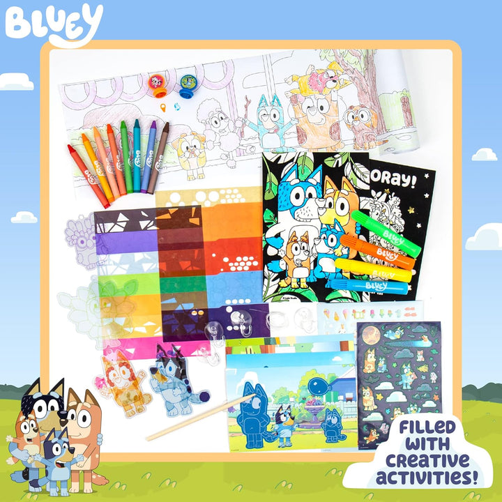 Ultimate Activity Backpack, 10+ Activities, Includes Backpack with 4 Sticker Suncatchers with 4 Suction Cups, 4 Surprise Scratch Arts, 2 Velv-Its Posters, 1 Coloring Roll, 4 Markers, Kid Gifts