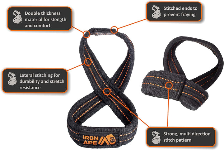 Weightlifting Wrist Straps - 3 Sizes