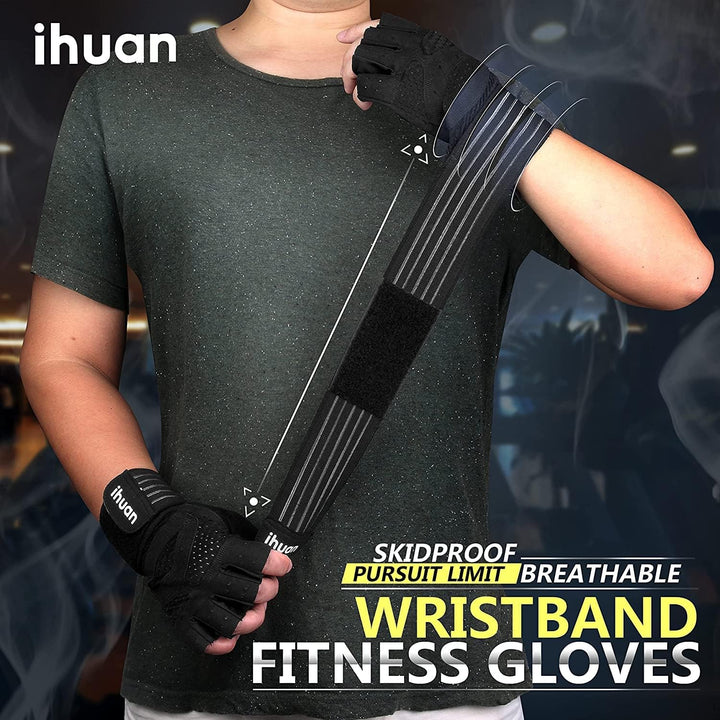 Ventilated Weightlifting Gloves with Wrist Wrap