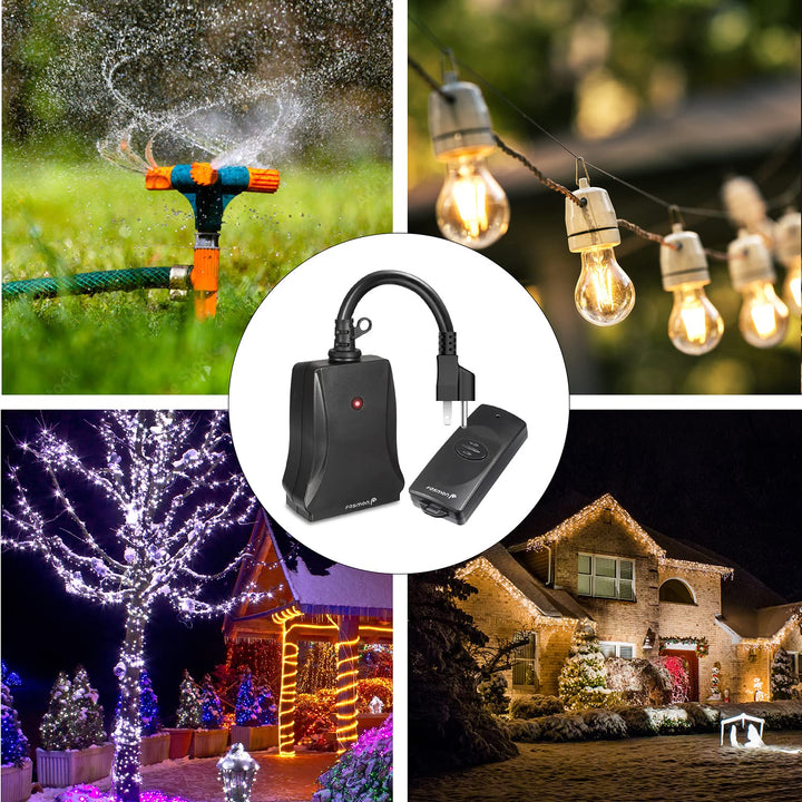 Outdoor Wireless Dual Plug Outlet – 100ft