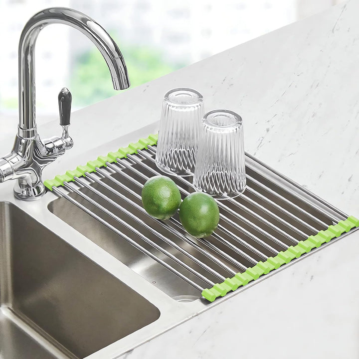 Roll-Up Dish Drying Rack for Kitchen Sink