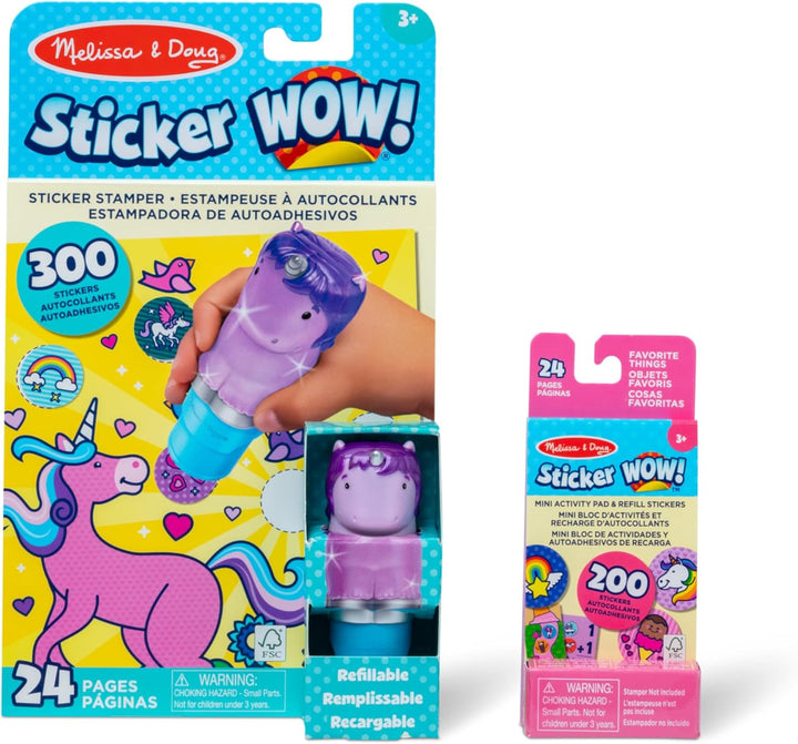 Sticker Wow!™ 24-Page Activity Pad and Sticker Stamper, 300 Stickers, Arts and Crafts Fidget Toy Collectible Character – Dinosaur Creative Play  Toy for Girls and Boys 3+,