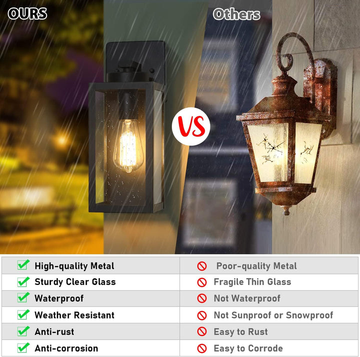 Modern Matte Black Outdoor Wall Lights