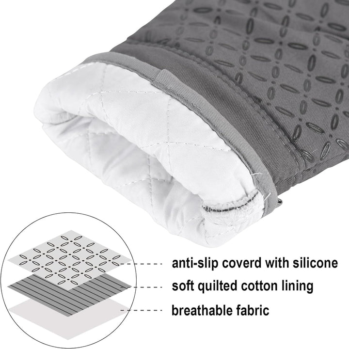 6Pcs Heat-Resistant Oven Mitts & Potholders
