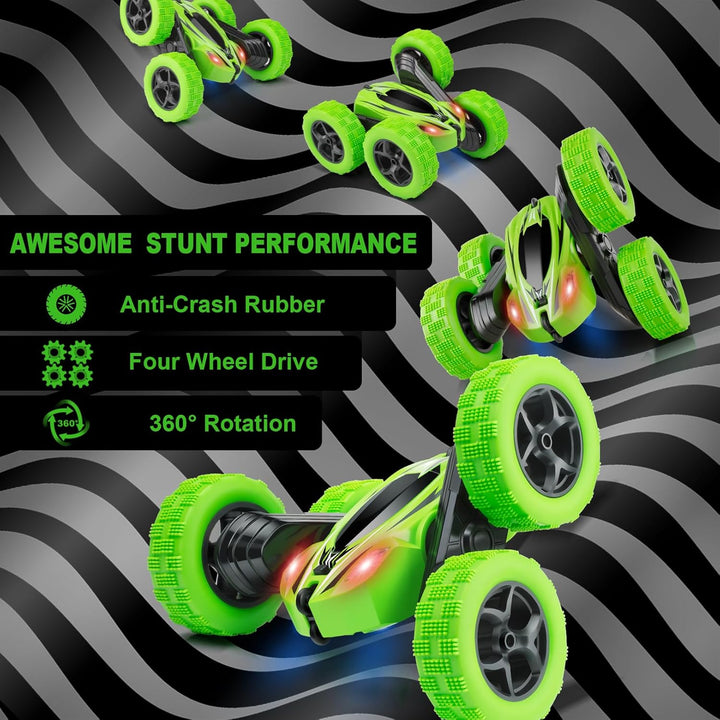 Remote Control Car, RC Cars Toys for Ages 5-7, 2.4Ghz 4WD Fast RC Car Kids Toys for Ages 8-13, Double Sided 360° Rotating Monster Truck Toys for Girls RC Truck Toy Cars for Boys