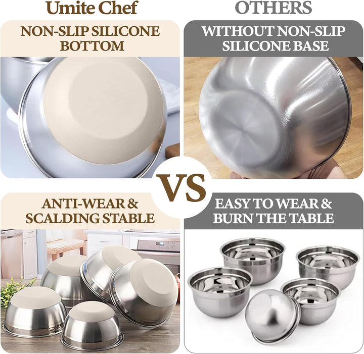 8PCS Stainless Steel Mixing Bowls Set