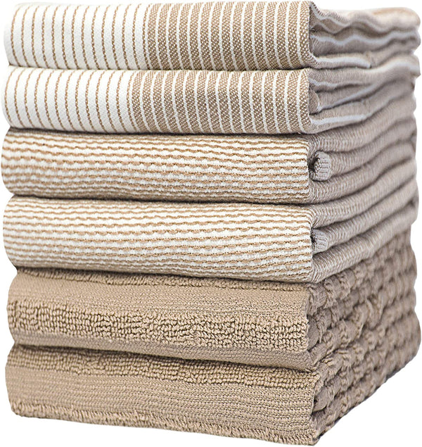 Premium Cotton Kitchen Towels 6-Pack