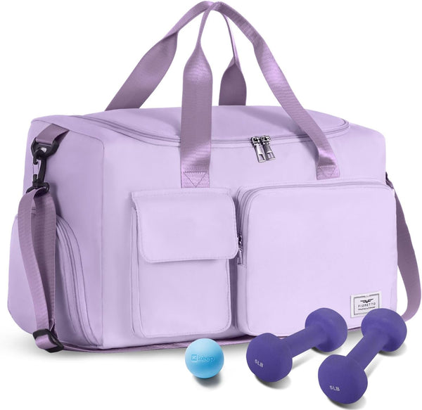 37L Women's Gym Duffle Bag with Shoe Compartment