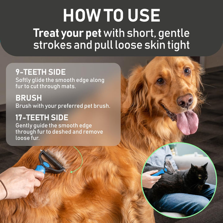 Double-Sided Deshedding Grooming Rake