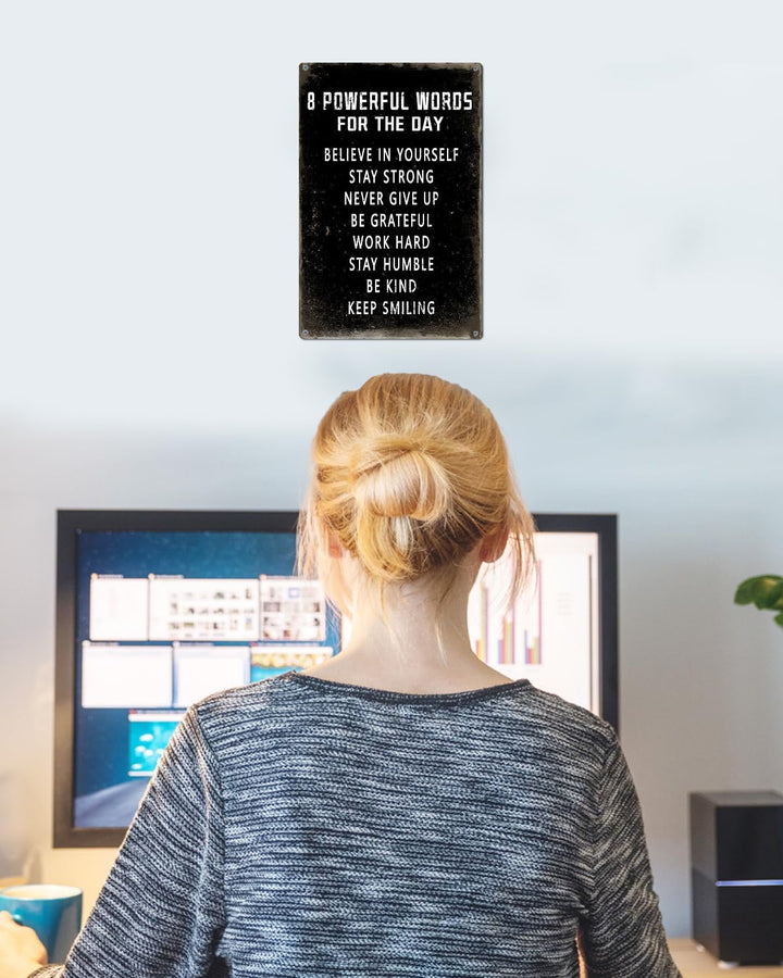 Motivational Metal Wall Sign 8x12