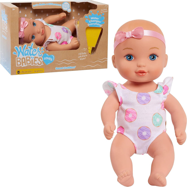 Doll Sweet Cuddlers, Donuts, Support a Partnership with : Water, Water Filled Baby Doll, Kids Toys for Ages 3 up by , 9 Inch
