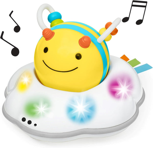 Baby Follow-Me Bee Tummy Time Crawl Toy 3-Stage Infant Sensory Development with Lights Sounds and Music Explore & More Age 5M+
