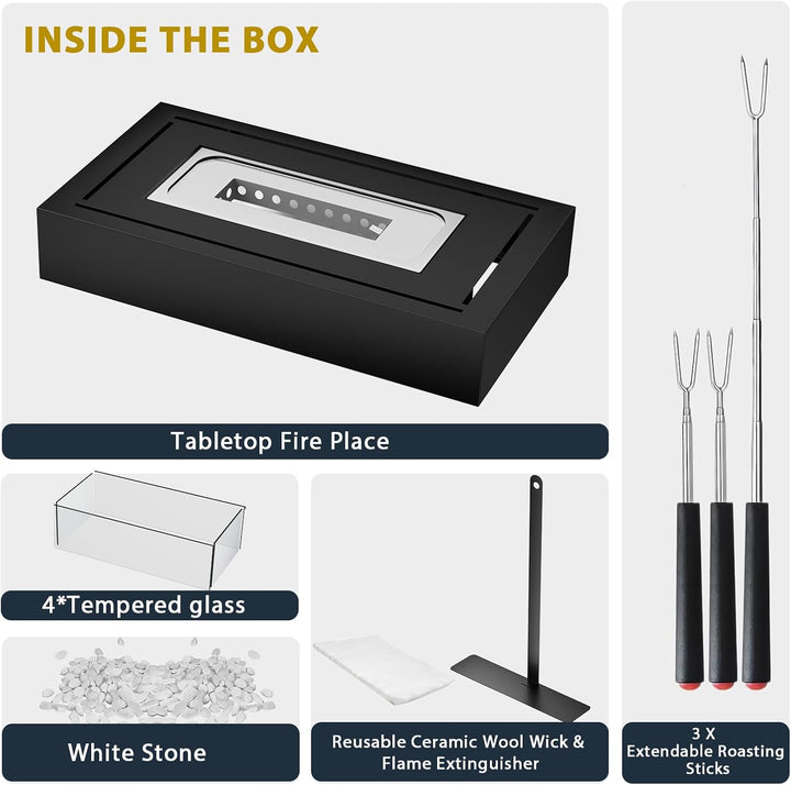 Mini Tabletop Fire Pit Smores Kit