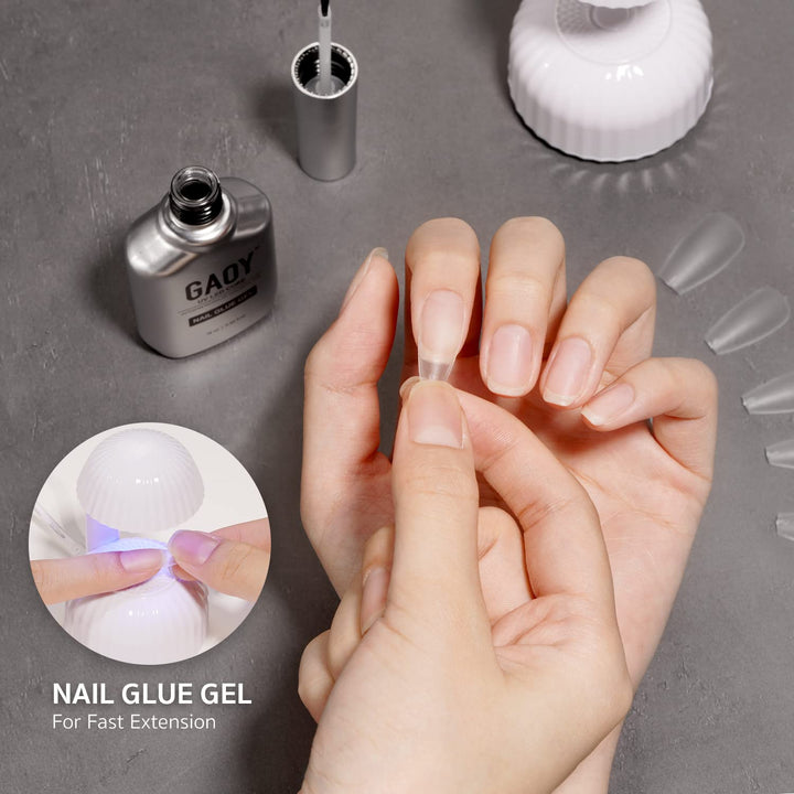 2Pcs 16ml Nail Glue & Base Coat Set
