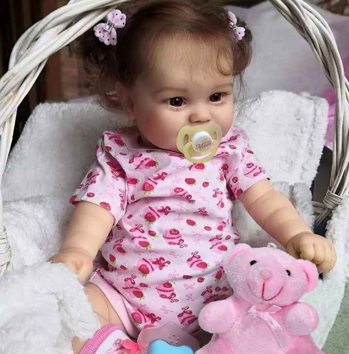 Lifelike Reborn Baby Dolls - 20Inch-Real Baby Feeling Realistic-Newborn Baby Dolls Adorable Smiling Real Life Baby Dolls with Gift Box for Kids Age 3