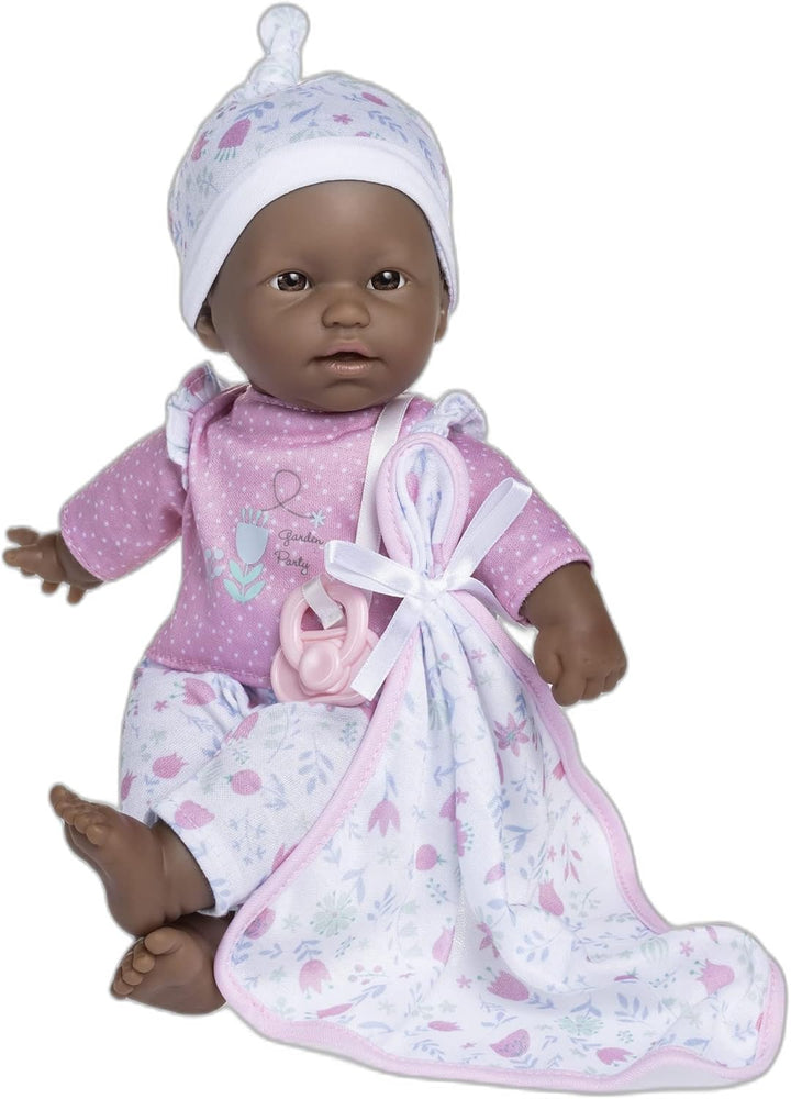 La Baby Caucasian Baby Doll Set – 11 Inch Soft Baby Doll | Washable |Removable Pink Outfit W/ Hat & Blanket | for Children 12 Months +