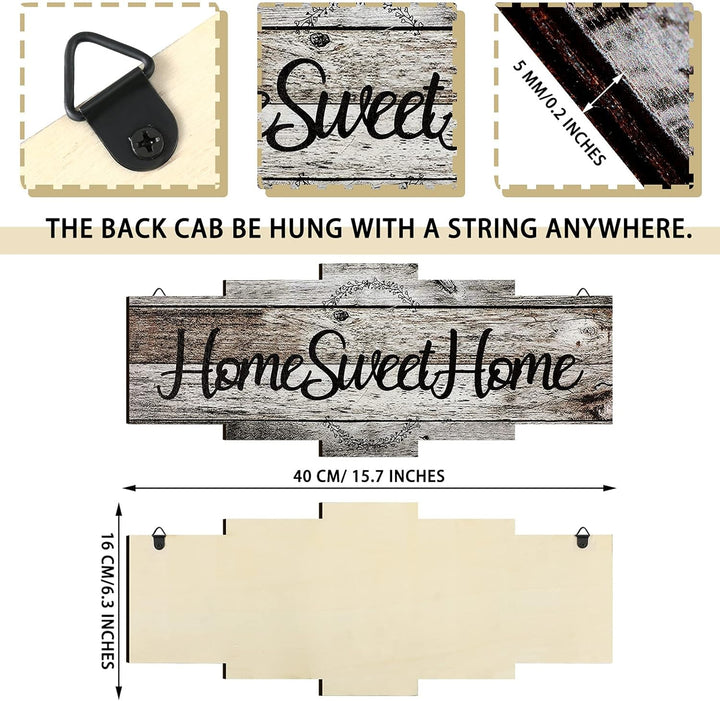 Rustic Home Sweet Home Wooden Sign