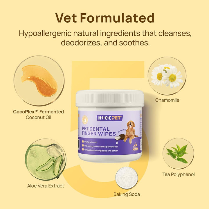 Pet Teeth Cleaning Wipes - 50 Ct