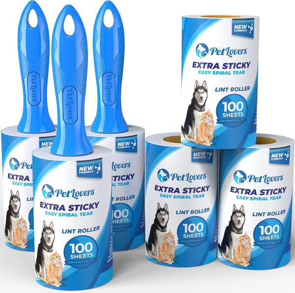 Extra Sticky Lint Roller 6 Pack - Pet Hair