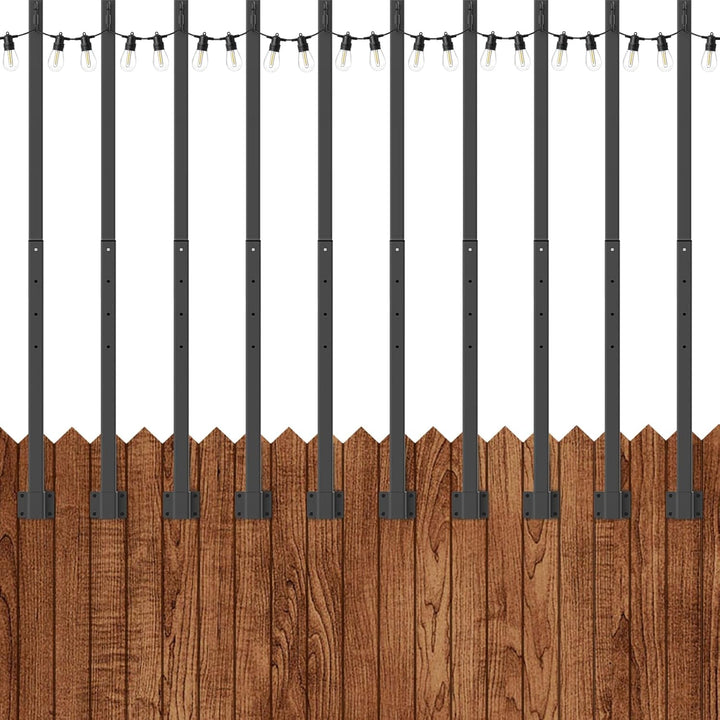 10Ft Outdoor String Light Poles 4Pk