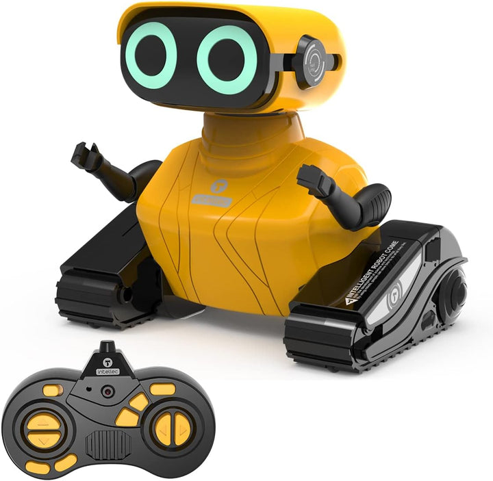 Robot Toys, Remote Control Robot Toy, RC Robots for Kids with LED Eyes, Flexible Head & Arms, Dance Moves and Music, Birthday Gifts for Boys Ages 3+ Years (Blue)