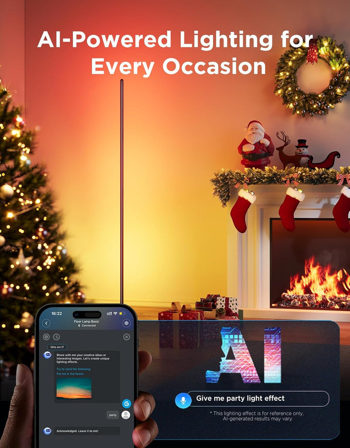 RGBIC LED Floor Lamp with Music Sync