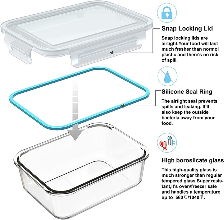 18-Piece Glass Storage Containers Set