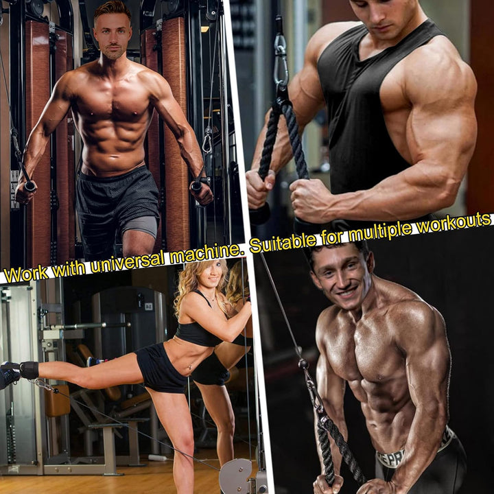 Tricep Rope Cable Attachment & Gym Set