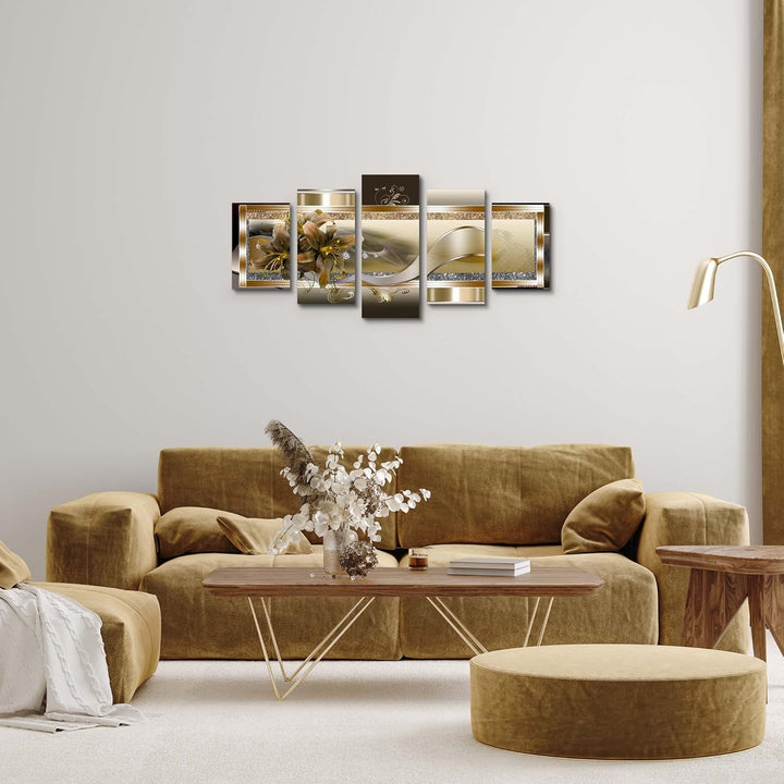Yellow Orchid Canvas Wall Art 40x20