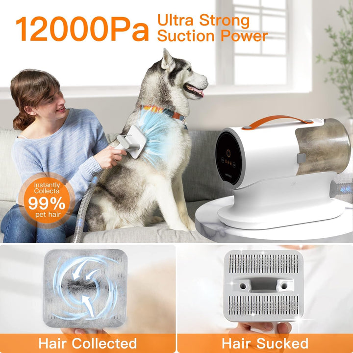 12000Pa Dog Grooming Vacuum Kit