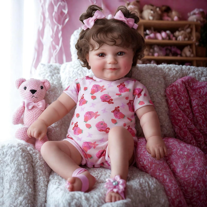 Lifelike Reborn Baby Dolls - 20Inch-Real Baby Feeling Realistic-Newborn Baby Dolls Adorable Smiling Real Life Baby Dolls with Gift Box for Kids Age 3