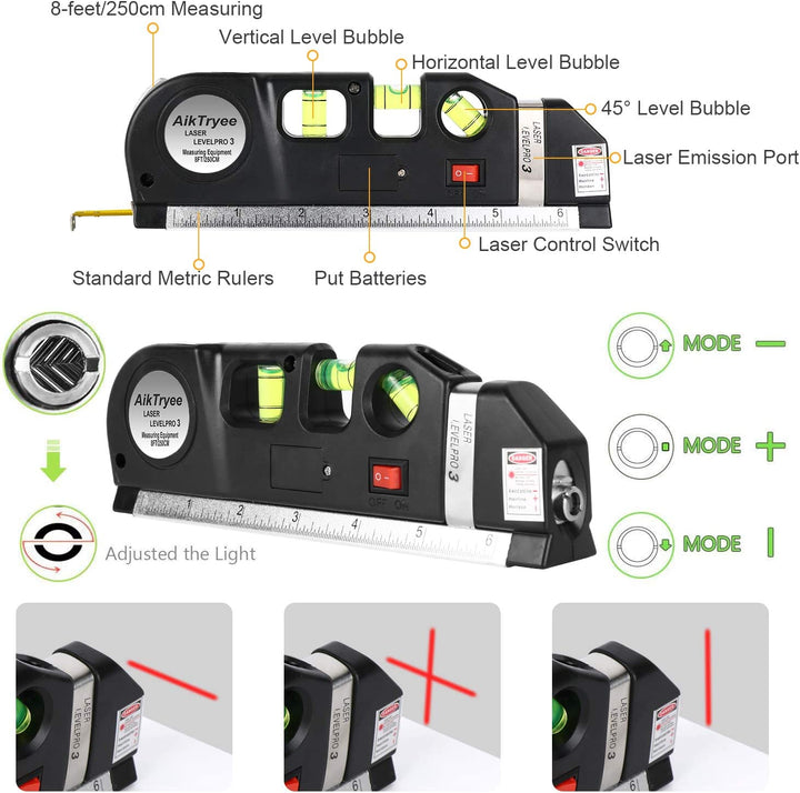 Laser Level Kit for Picture & Tile Hanging