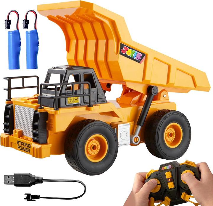 Remote Control Excavator Toys for Boys, 2.4Ghz RC Play Excavator with Light, Construction Toys for Boys 3-5 4-7 8-12 Year Old Kids, Birthday Gift