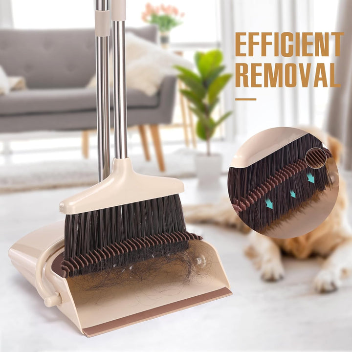 Broom & Dustpan Set with Long Handle