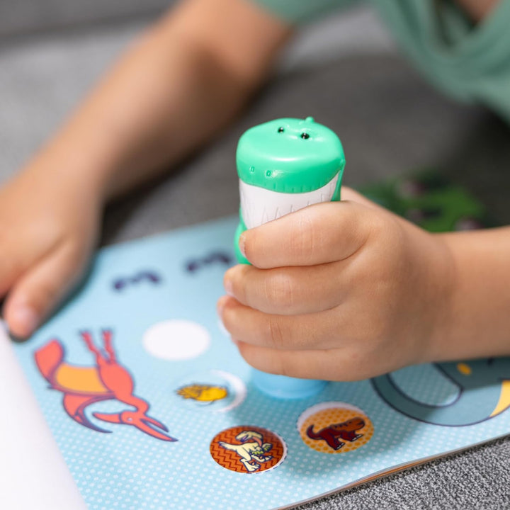 Sticker Wow!™ 24-Page Activity Pad and Sticker Stamper, 300 Stickers, Arts and Crafts Fidget Toy Collectible Character – Dinosaur Creative Play  Toy for Girls and Boys 3+,
