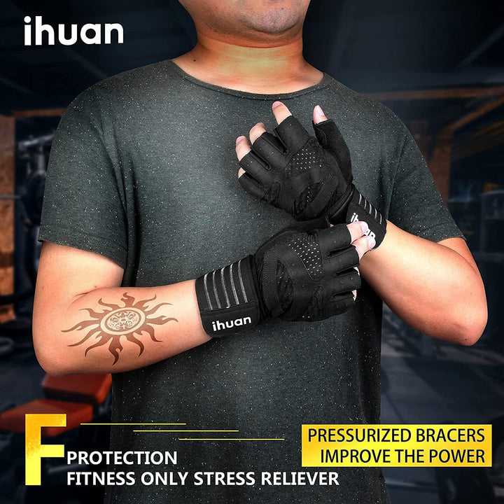 Ventilated Weightlifting Gloves with Wrist Wrap