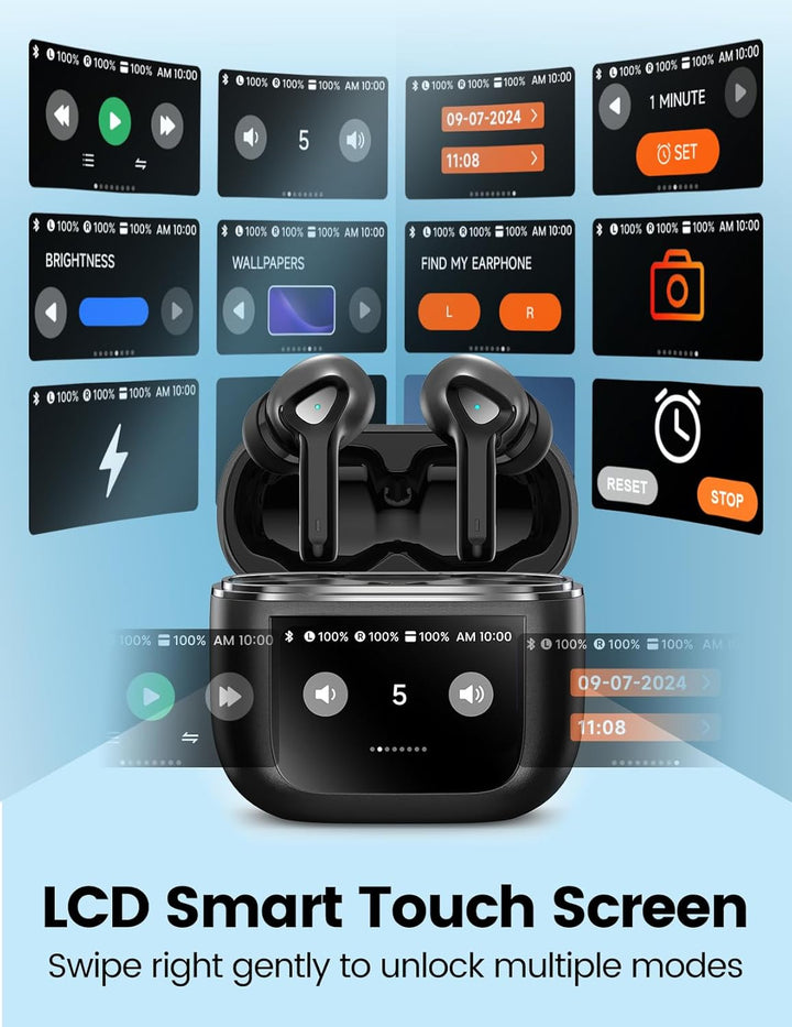Wireless Bluetooth Earbuds with Mic & 50H Playtime
