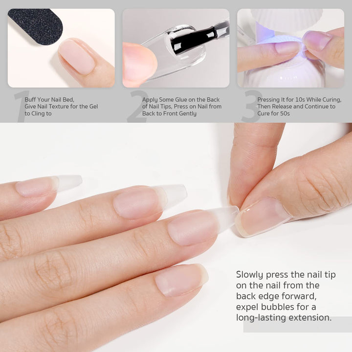 2Pcs 16ml Nail Glue & Base Coat Set