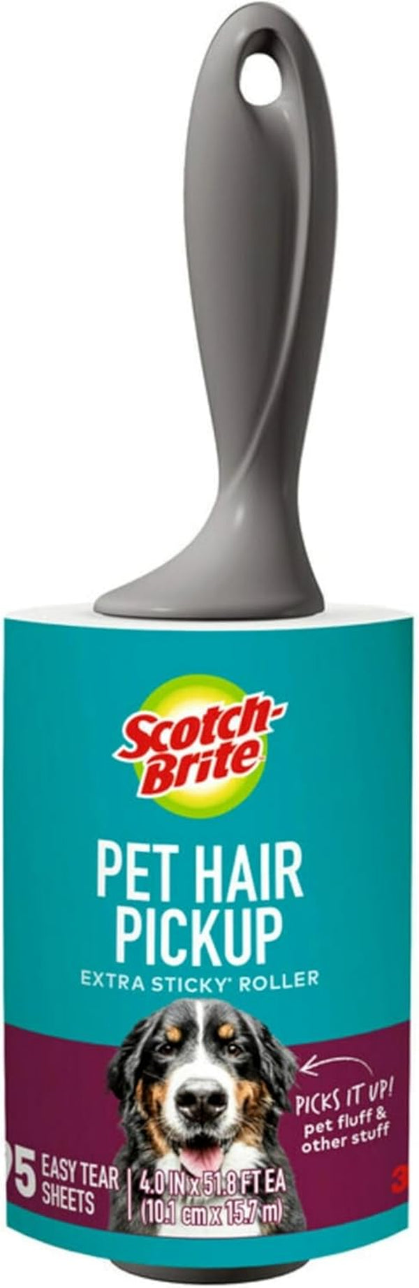 Extra Sticky Pet Hair Lint Roller, 95 Sheets