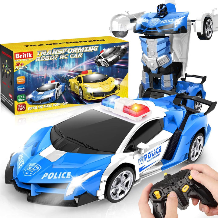 Transform Remote Control Car Toy for Kids 4 5 6 7 8, Remote Control Car for Boys 4-7, Transform Cars for Boys 4-6, Toy Car 5 Year Old Boy, Toys for 3 4 5 6 7 8 9 10 11 12 Years Old Boy