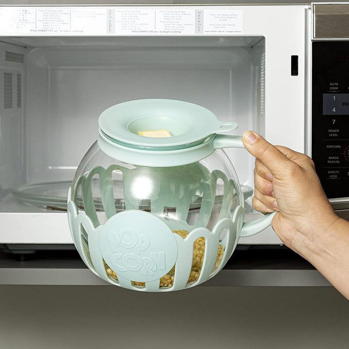 Micro-Pop Microwave Popcorn Popper - Aqua