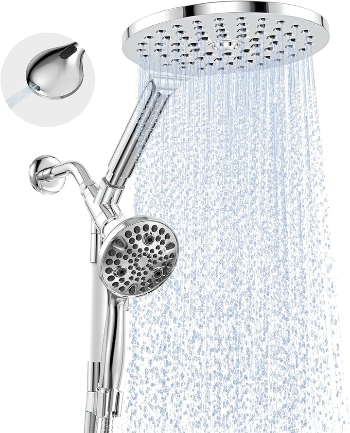 2-in-1 Dual Shower Head Combo, 10 Modes