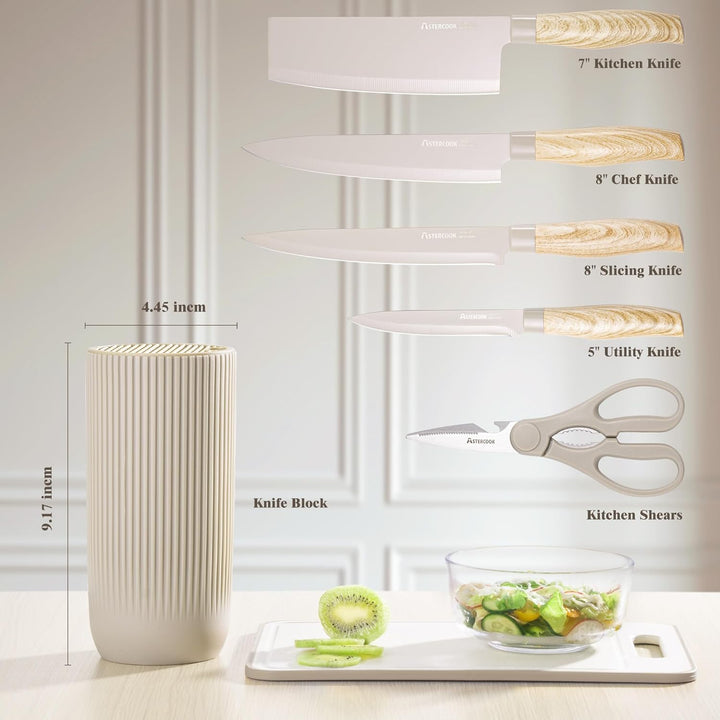 6-Piece Khaki Non-Stick Kitchen Set