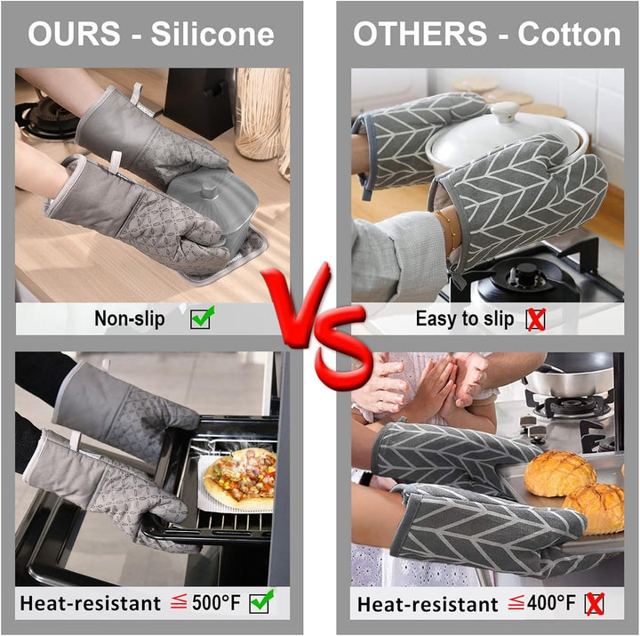 6Pcs Heat-Resistant Oven Mitts & Potholders