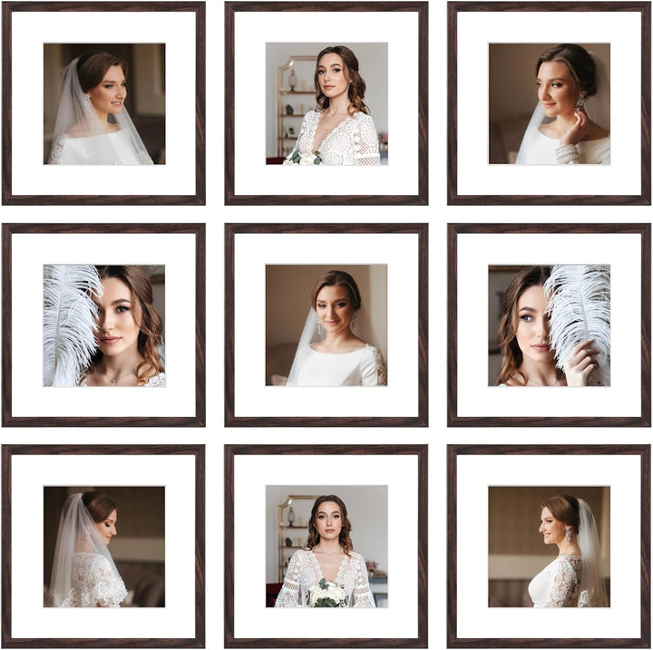 9-Pack 12x12 Picture Frames, Black