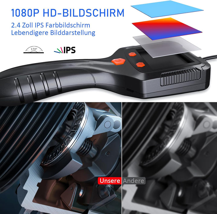 1080P Endoscope Camera with LED Lights