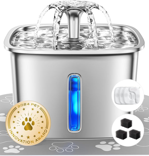 Stainless Steel 2.8L Cat Water Fountain