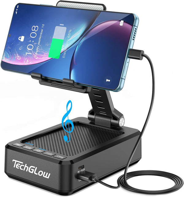 Foldable Cellphone Stand with Bluetooth Speaker and Power Bank Birthday Gifts for Men Women Mother Father Boy Girl Teens Cool Tech Gadgets