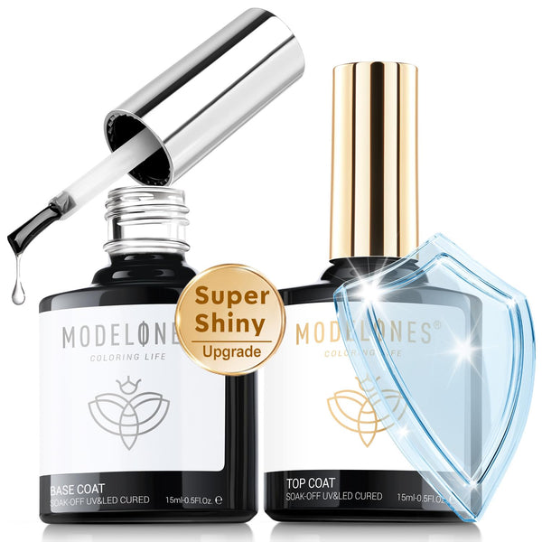 15ml Gel Top & Base Coat Set - No Wipe
